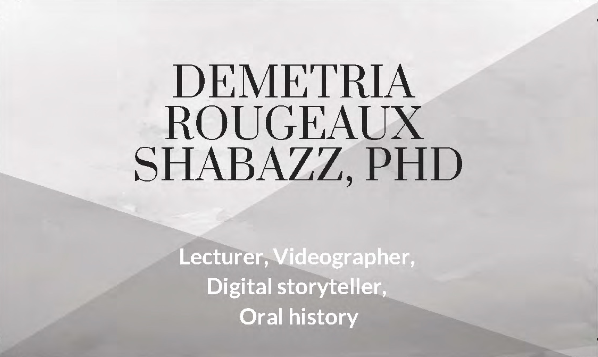 Demetria Rougeaux Shabazz, PhD