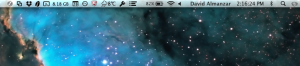 Here's a menu bar without Bartender