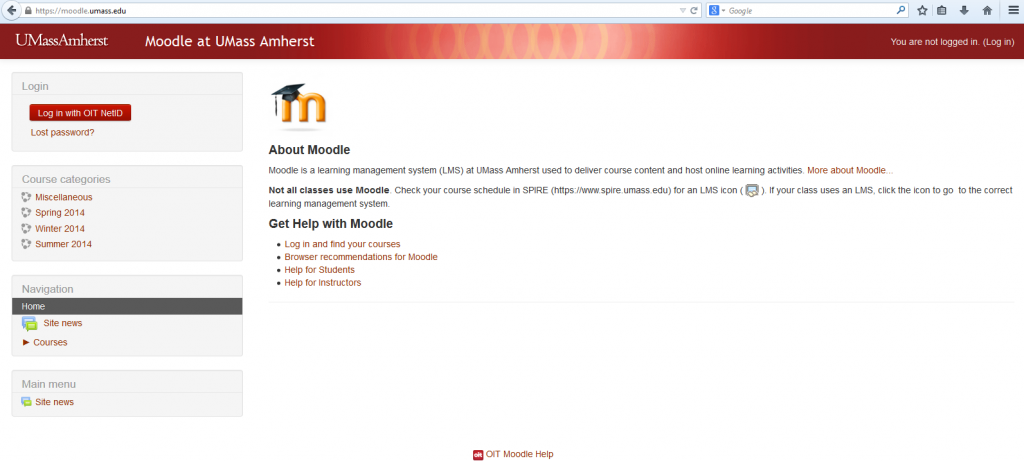 moodle page