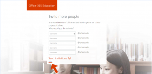 Microsoft Office 365 Education - Invite Page