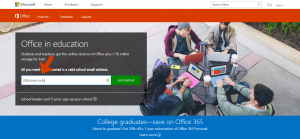 Office 365 Education Landing Page