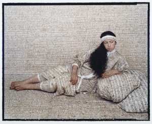 Fig.3. Lalla Essaydi (Moroccan, born 1956), Les Femmes du Maroc #14, 2005, Photograph: C41 print mounted on aluminum. 34 1/8 in x 40 1/8 in x 1 1/8 in. AC 2007.13