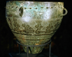 Fig. 2. Copper Alloy Drum, 12th century, Artuqid Dynasty, Turkey, copper alloy, ht. 25 in, Turkish and Islamic Arts Museum, Istanbul