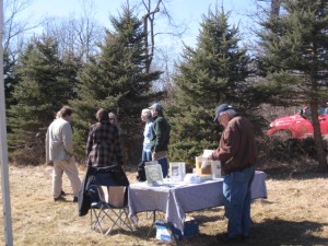 Visitors browsed literature about the East Quabbin Land Trust