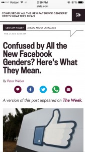 new Facebook genders