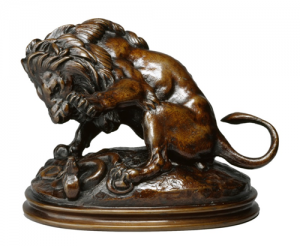 Fig. 2 Barye, Antoine-Louis. Lion Crushing a Serpent. Ca. 1832. Bronze. The Walters Art Gallery, Baltimore. 