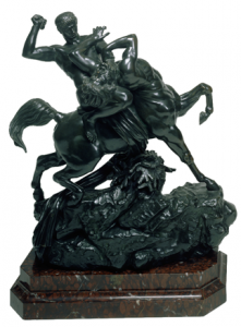 Fig. 4 Barye, Antoine-Louis. Theseus Slaying the Centaur Bienor. Modeled 1849-1850.  Bronze.  Smith College Art Museum, Northampton. 