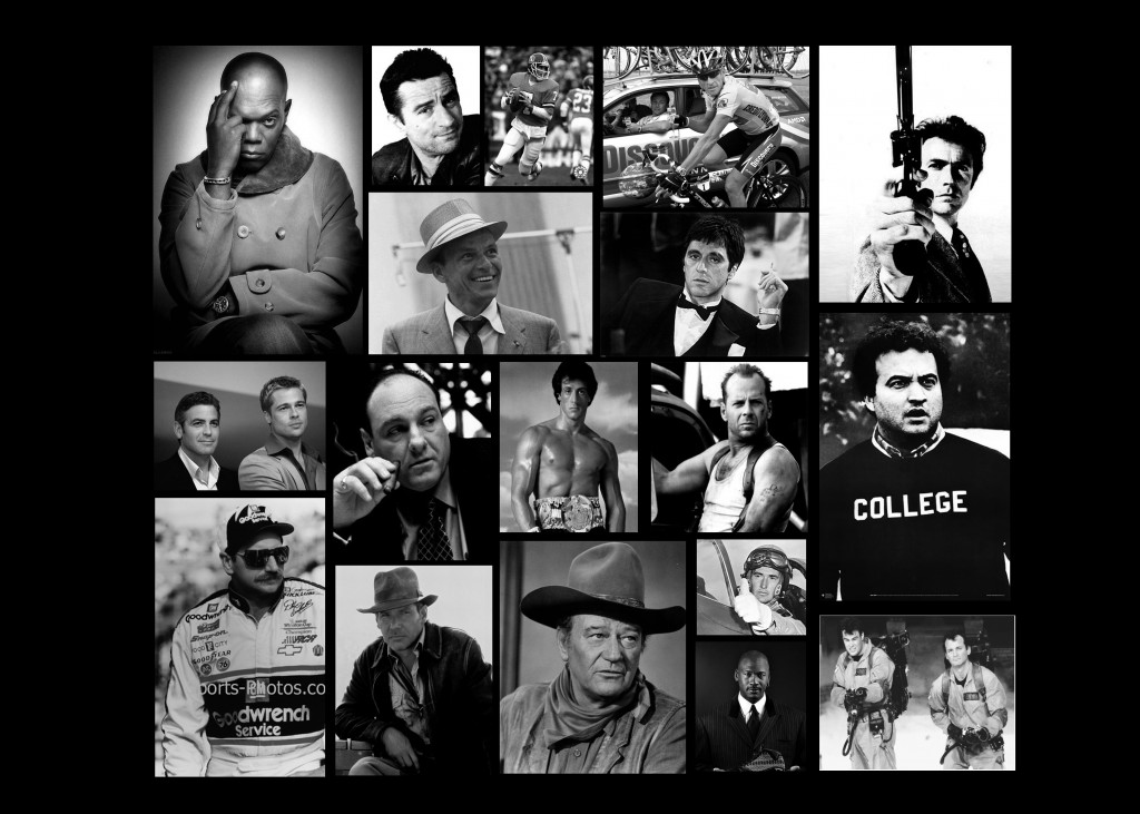 Simply Collage of iconic men over the past 50 or so years.